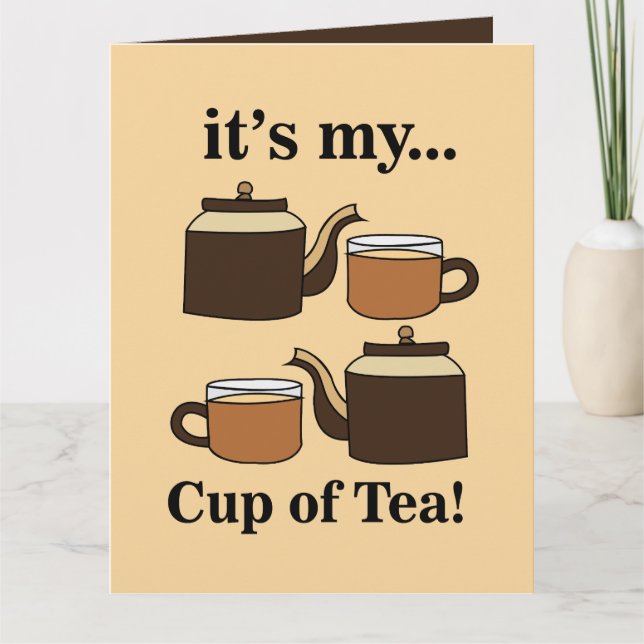 Carte Tasse à thé Théière C'est ma tasse de thé (Devant)