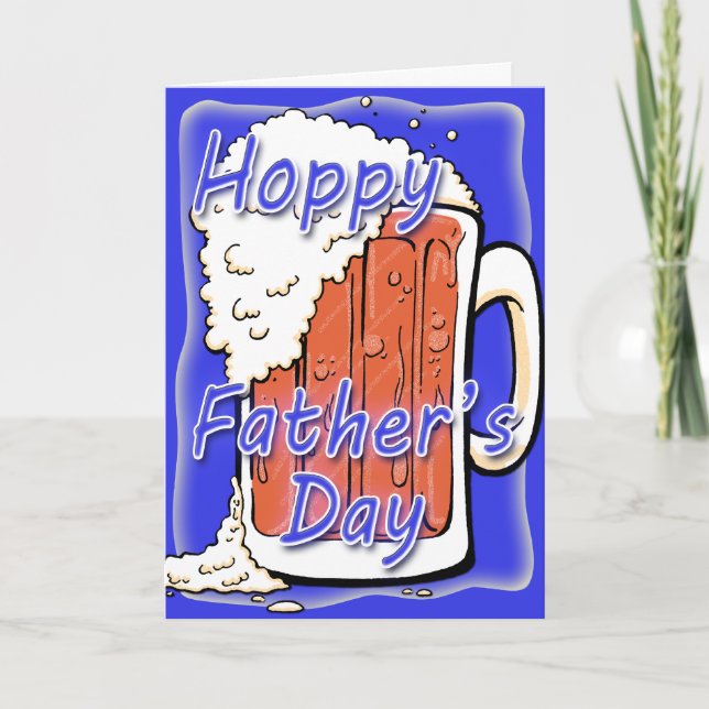 Carte Tasse de houblon de bière anglaise de fête des (Devant)
