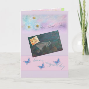 Carte Tasse de thé illustrée de motivation du jour de