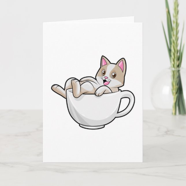 Carte Tasse de thé pour chat (Devant)
