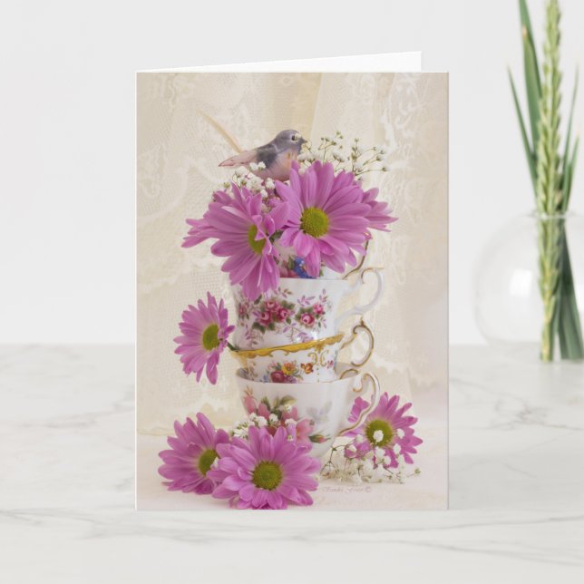 Carte Tasses À Thé Et Souris (Devant)