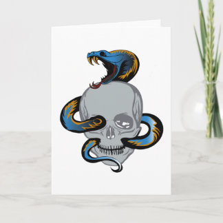 Carte Tatouage crâne serpent