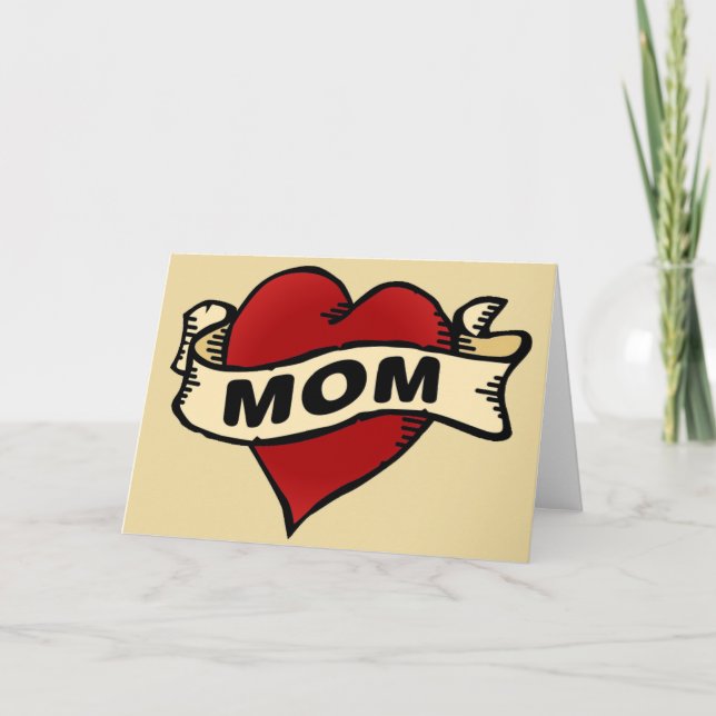 Carte Tatouage de coeur de maman (Devant)