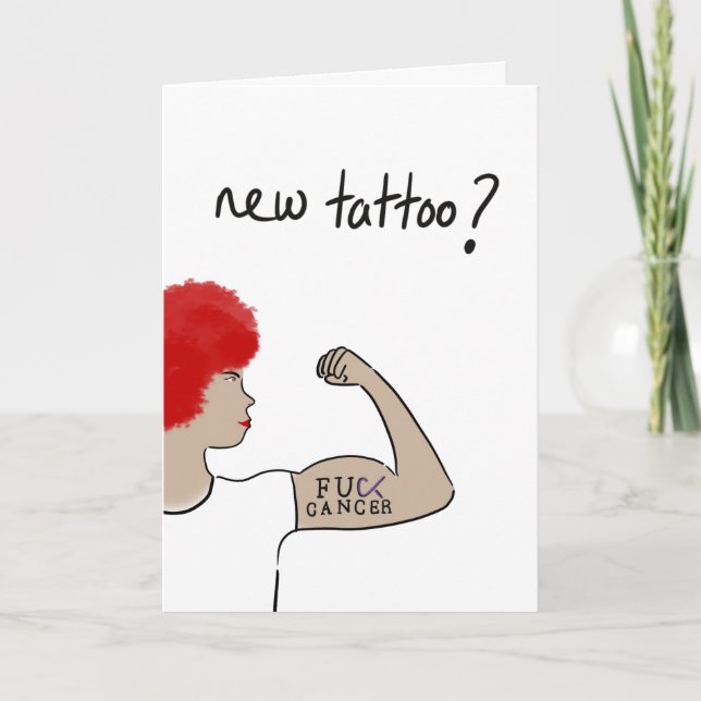 Carte Tatouage de combat contre le cancer (Devant)