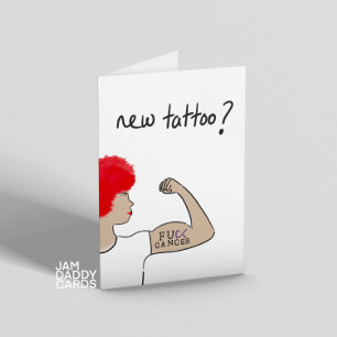 Carte Tatouage de combattant du cancer