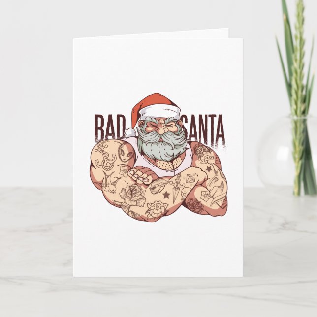 Carte Tatouage de mauvais Santa (Devant)