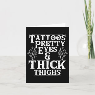 Carte Tatouages amusants Jolies Yeux Épais Cuisses Cadea