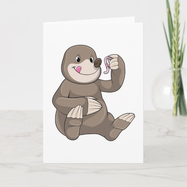 Carte Taupe à gorge blanche (Devant)