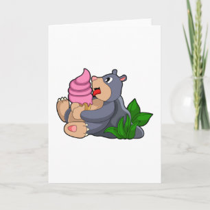 Carte Taupe avec glace au gaufre