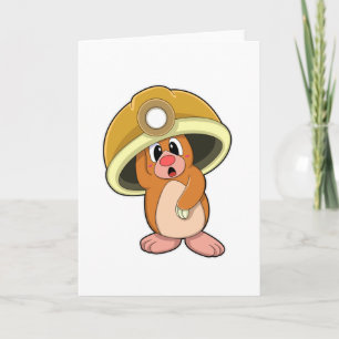 Carte Taupe comme mineur avec casque