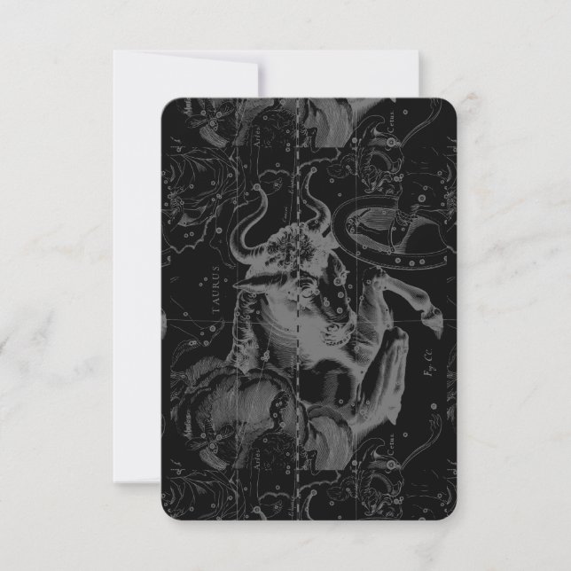 Carte Taurus Constellation Hevelius 1690 Décor (Devant)