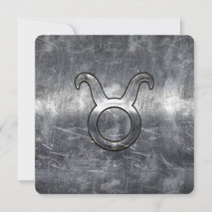 Carte Taurus Zodiac Connexion Grunge Style dévêtu