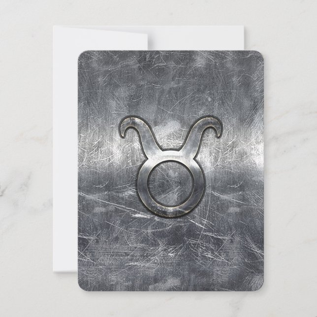 Carte Taurus Zodiac Connexion Grunge Style dévêtu (Devant)