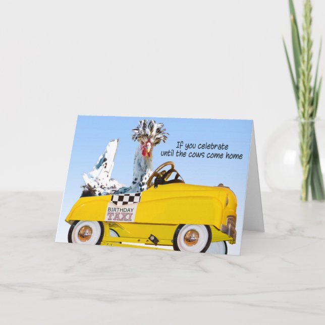 Carte Taxi d'anniversaire (Devant)