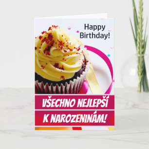 Carte Tchèque d'anniversaire Všechno Nejlepší K Na