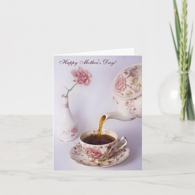 Carte Tea Time, Joyeuse fête des mères ! (Devant)