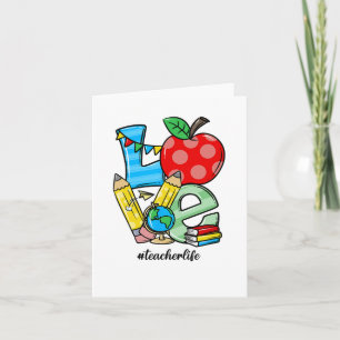 Carte Teacher Enseigner Stuff Aimer Symbole Apple