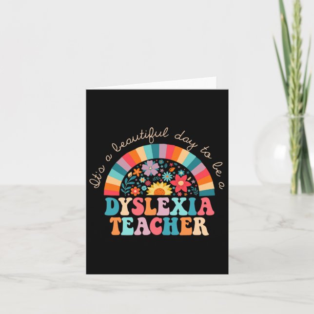 Carte Teacher Retro Dyslexia Spiritueux Thérapiste Arc-e (Devant)