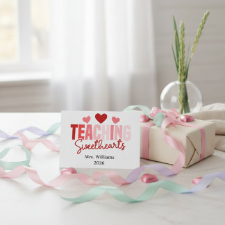 Carte Teaching Sweethearts Customizable Class Valentine 