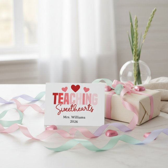 Carte Teaching Sweethearts Customizable Class Valentine  (Créateur téléchargé)