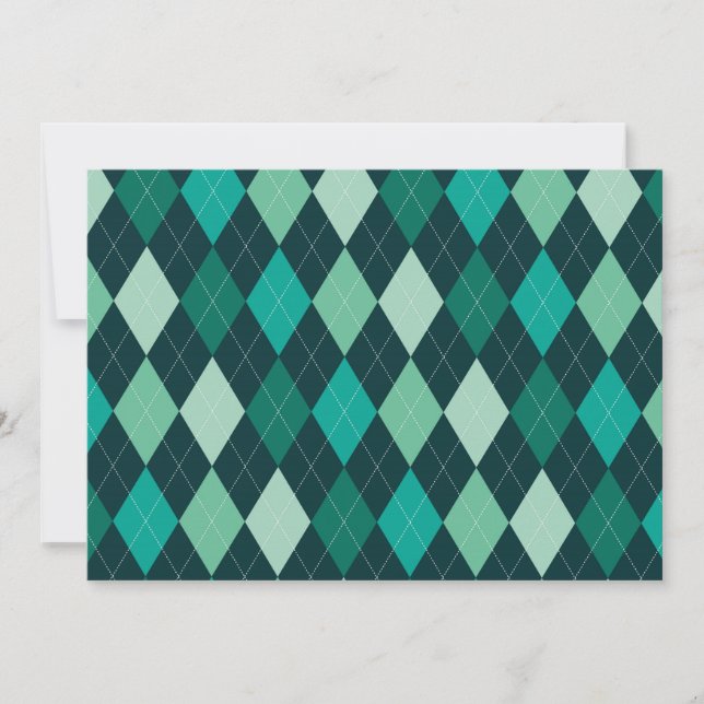 Carte Teal argyle (Devant)