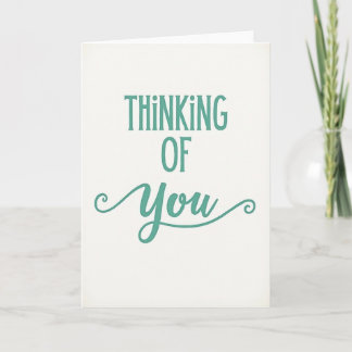 Carte Teal Thinking Of You Card