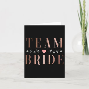 Carte Team Bride Bachelor Fête des mariées de mariage Sq