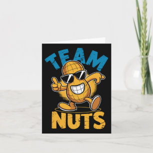 Carte Team Nuts Dab Peanut Drôle Cool Genre Revela