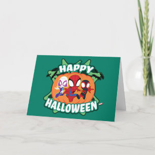 Carte Team Spidey Joyeux Halloween