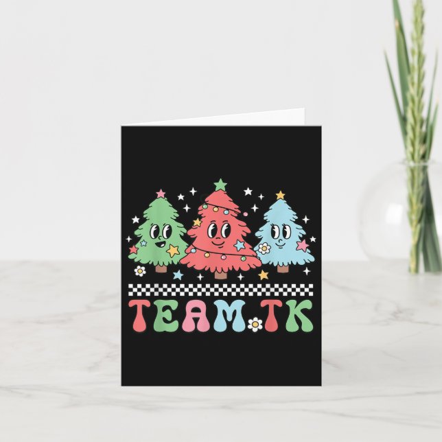 Carte Team Tk Teacher Christmas Sweater Retro Xmas Tree  (Devant)