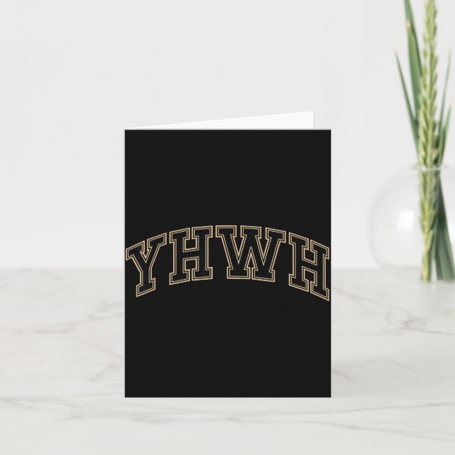 Carte Team Yhwh Adonai Christian Faith Based Mens Womens (Devant)