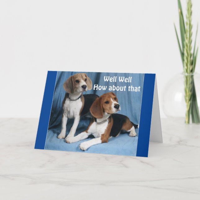 Carte TEASING BEAGLES FOR your **50th BIRTHDAY** (Devant)