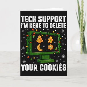 Carte Tech Support Supprimez Vos Cookies Hommes Noël Ugl