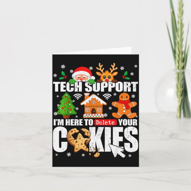 Carte Tech Suprt Delete Your Cookies Men Ugly Christmas  (Devant)