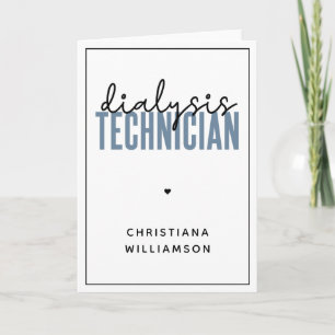 Carte Technicien de dialyse personnalisé   Cadeaux techn