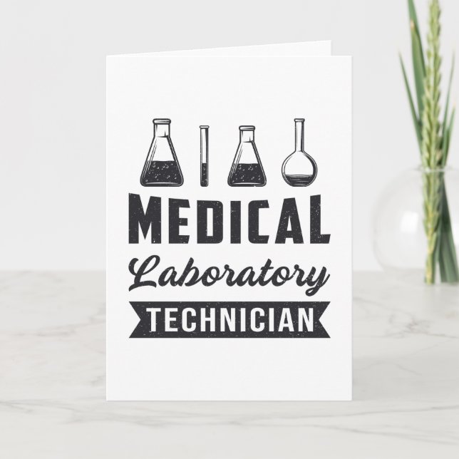 Carte Technicien de laboratoire Médicale Funny Lab Tech  (Devant)