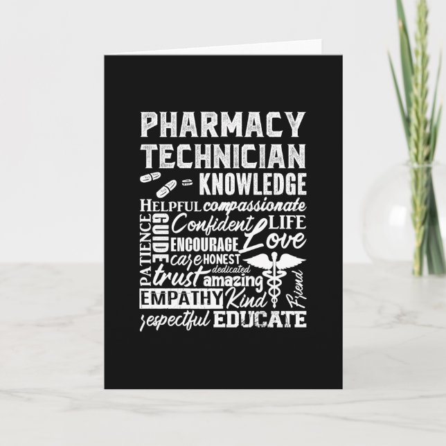 Carte Technicien en pharmacie Citation Médecine Pharmaci (Devant)