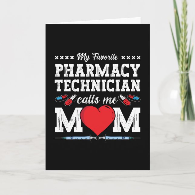 Carte Technicien En Pharmacie Me Appelle Maman Pharmacie (Devant)