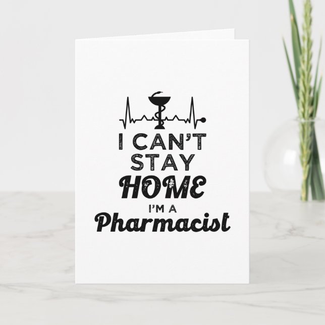 Carte Technicien en pharmacie Pharmaciste Je ne peux pas (Devant)