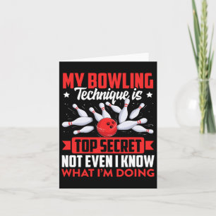 Carte Technique De Bowling Drôle Ll Bowler Bowling Homme