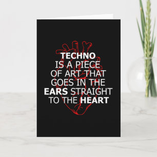 Carte Techno Music DJ Rave Electro Festival Idée cadeau