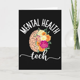 Carte Technologue de la santé mentale Fleurs Technicien