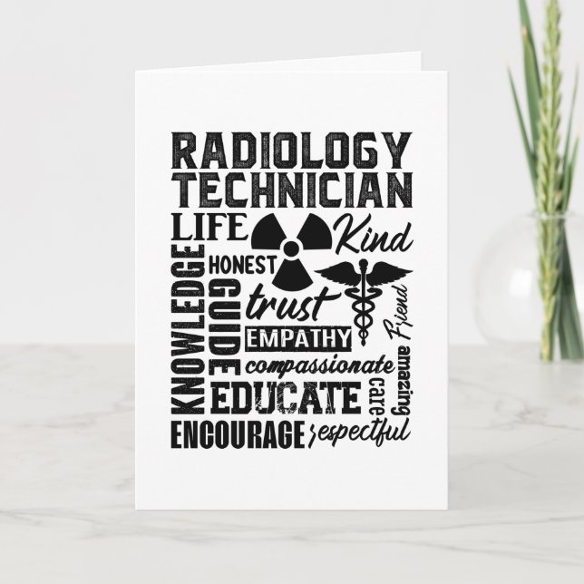 Carte Technologue en technologie Rad Xray Technicien en  (Devant)