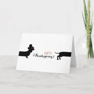 Carte Teckel drôle avec le casquette Halloween de