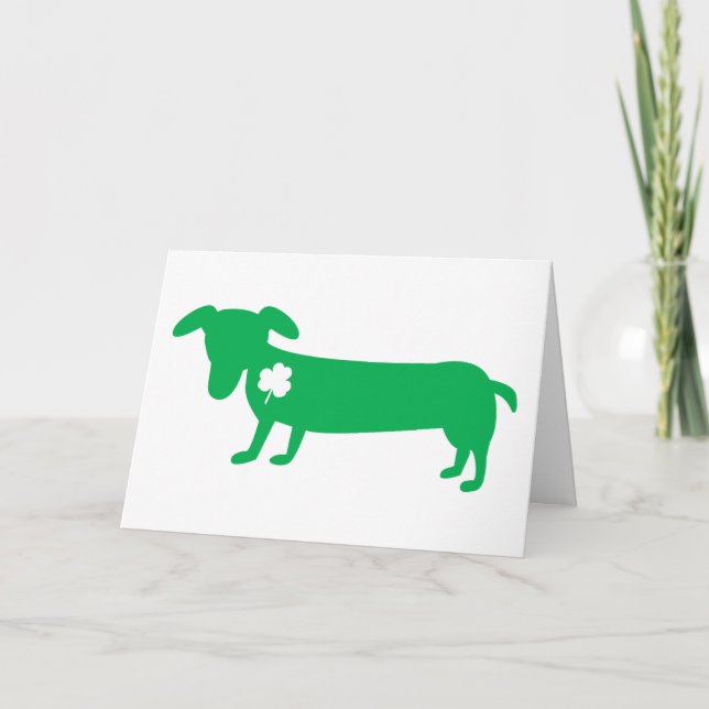 Carte Teckel du jour de St Patrick (Devant)
