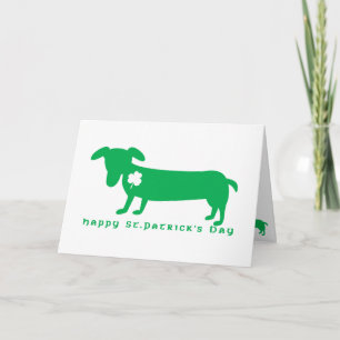 Carte Teckel du jour de St Patrick heureux