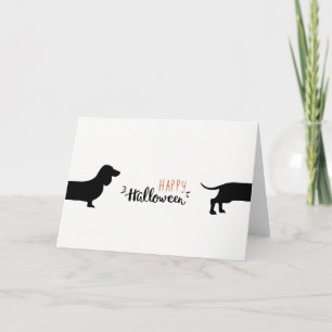 Carte Teckel mignon Halloween