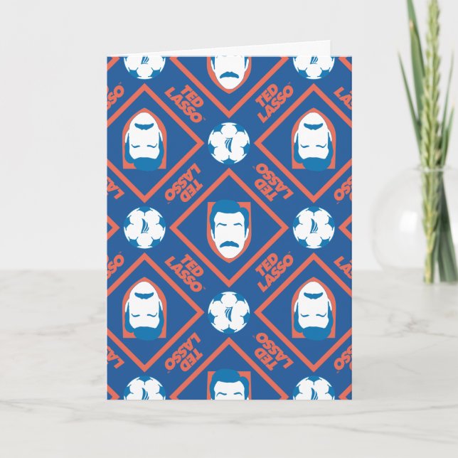 Carte Ted Lasso | Motif de diamant face et balle (Devant)