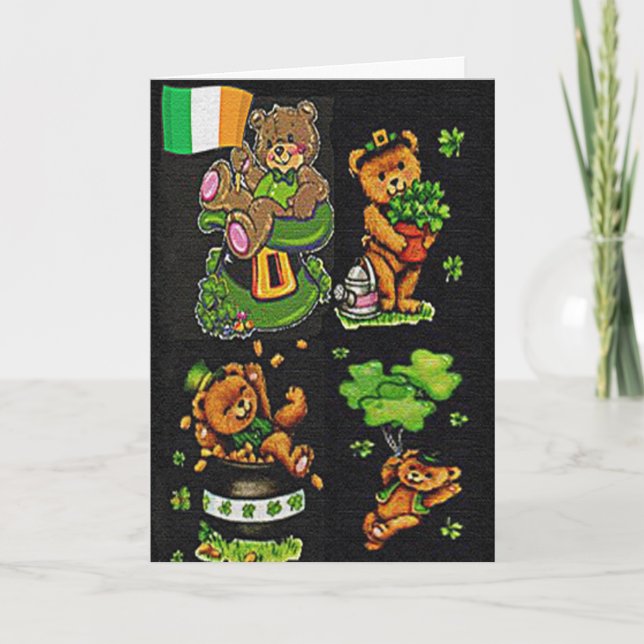 Carte Teddy Bear Collection St. Patrick's Day (Devant)