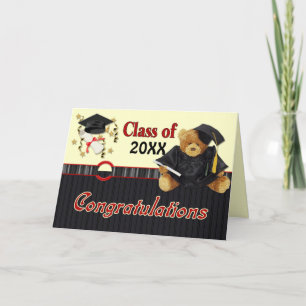 Carte Teddy Bear Graduate 20XX - Personnaliser à l'intér